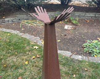 Avant Garde hands bird bath holder
