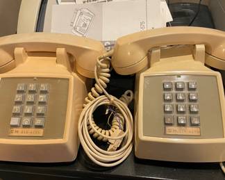 Vintage landline telephones