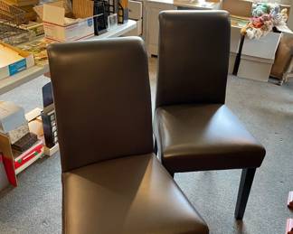Two leather office chairs
