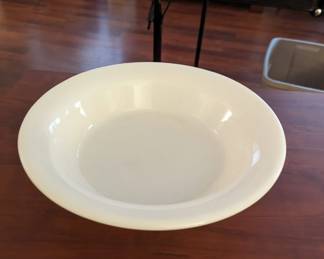 Vintage White Corning Ware Pyrex Milk Glass Military Bowls