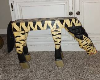 Italian made zebra side table