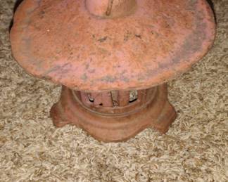 Vintage Japanese cast iron lantern 
