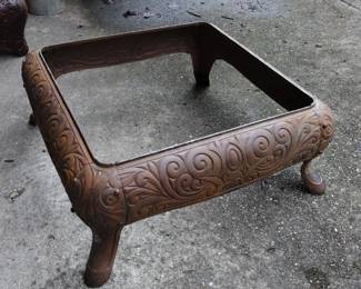 Vintage cast iron stove bases