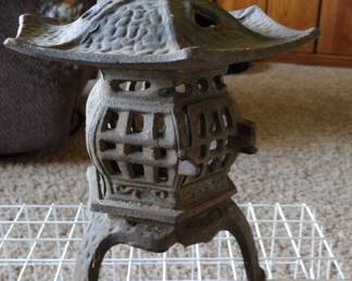 Ancient Japanese cast iron lantern