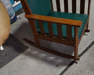 Handmade locally.  Child's rocker