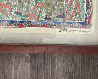 Folk Art Lithograph on Paper. Signed & Numbered by Artist. Photo 2 of 2.