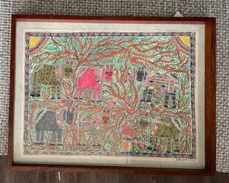 Folk Art Lithograph on Paper. Signed & Numbered by Artist. Photo 1 of 2.