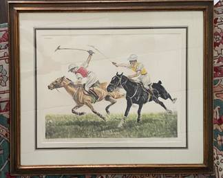 Polo Lithograph Signed & Numbered By Artist - 2 Available. Photo 2 of 4.