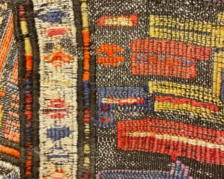 Oscar Isberian-Sourced Soumak Tribal Rug. Measures 4' x 10'. Use As Runner or Wall Covering. Photo 2 of 3.