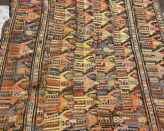 Oscar Isberian-Sourced Soumak Tribal Rug. Measures 4' x 10'. Use As Runner or Wall Covering. Photo 1 of 3.
