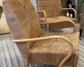 Bentwood Rush-Frame Lounge Chair.