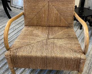 Bentwood Rush-Frame Lounge Chair - 1 Available