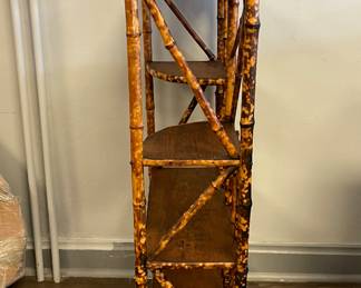 Vintage Tortoise Bamboo Etegere. Photo 4 of 4.