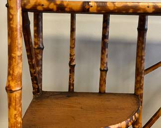 Vintage Tortoise Bamboo Etegere. Photo 3 of 4.