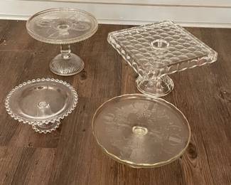 Vintage Glass Cake Stands.