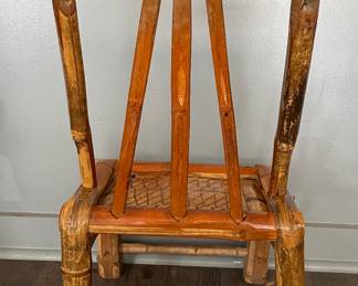 Vintage Bamboo Child's Chair. Measures 14" W x 23" H. Photo 4 of 4.