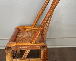Vintage Bamboo Child's Chair. Measures 14" W x 23" H. Photo 3 of 4.