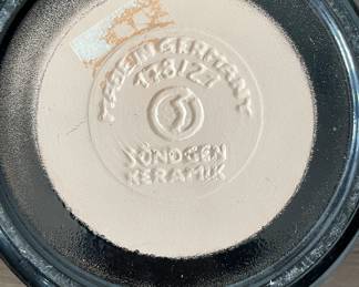 Ebony Glazed Ceramic Pot. Sondgen Keramik, Germany. Photo 1 of 2.