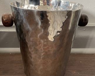 Atticus Metal Ice Bucket with Wood Handles. Photo 1 of 2.