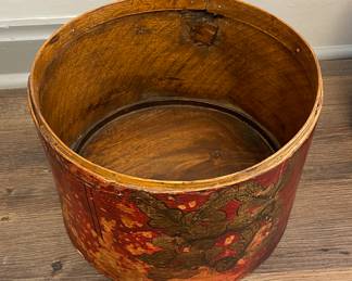 Antique Asian Lidded Wood Rice Canisters - 2 Available. Photo 5 of 5.