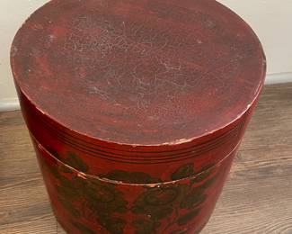 Antique Asian Lidded Wood Rice Canisters - 2 Available. Photo 2 of 5.
