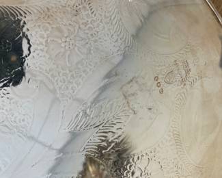 Vintage Sheffield Silver Plate Tray. Photo 2 of 2.