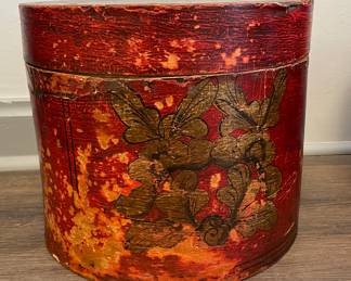 Antique Asian Lidded Wood Rice Canisters - 2 Available. Photo 3 of 5.