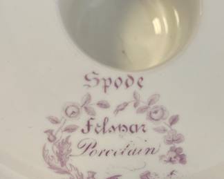 Early Spode Footed Cachepot with Gold Leaf Trim. Photo 3 of 3.