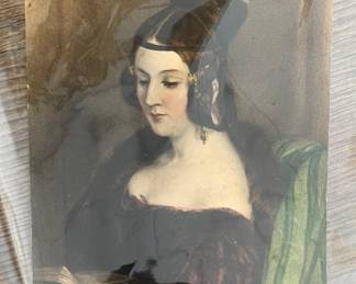 Antique Hand-Painted Pocket Portrait.