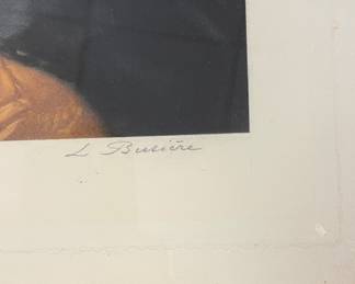 Watercolor, Mrs. Robinson, by Louise Busiere. Measures 11" x 13" without frame; 17.75" x 21" with frame. Photo 2 of 2.