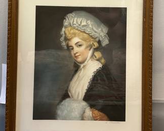 Watercolor, Mrs. Robinson, by Louise Busiere. Measures 11" x 13" without frame; 17.75" x 21" with frame. Photo 1 of 2.