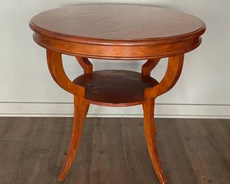 Milling Road for Baker Furniture "Distressed Wood" Cherry Occasional Table. Measures 32" D x 31" H. Photo 1 of 2.