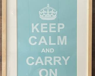 Keep Calm And Carry On Framed Poster.