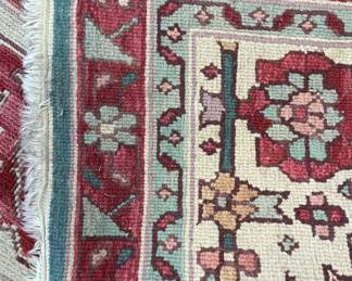 Red, Teal & Tan Persian Rug. Measures 8' x 10'. Photo 2 of 3.