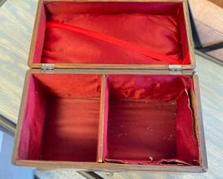Silk Lined Wood Box. Photo 3 of 3.