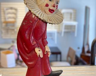 Vintage Clown Cast Iron Doorstop.