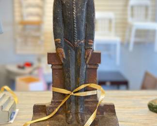 Vintage Civil War Soldier Cast Iron Doorstop.