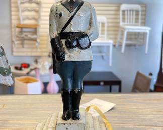 Vintage World War 2 Cast Iron Door Stop.