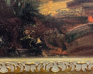 "Napa Dawn," Stephen Charles Shortridge. Napa Wine Country Signed & Numbered Giclee on Canvas. Photo 2 of 2.