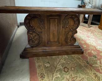 Bernhardt Carved Oak Coffee Table. Photo 3 of 4.