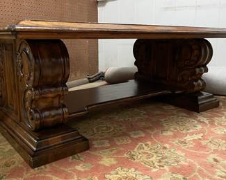 Bernhardt Carved Oak Coffee Table. Photo 1 of 4.