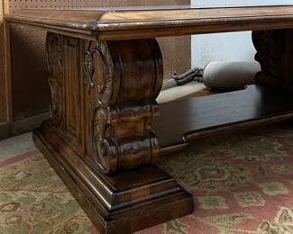 Bernhardt Carved Oak Coffee Table. Photo 2 of 4.
