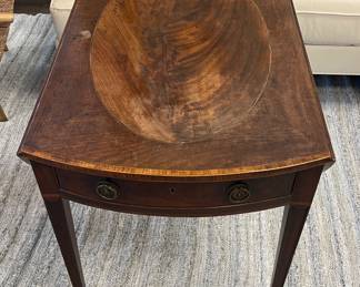 18th Century English Mahogany Pembroke Table. Measures 32" D x 20" W x 28" H; Extends to 40" W with Two 10" Leaves. Photo 2 of 4.