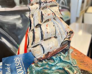 Vintage Clipper Cast Iron Doorstop.