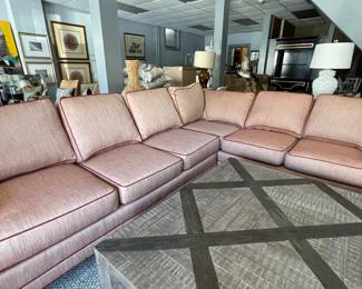 Vintage Baker Sectional Sofa Newly Upholstered in High-Performance Fabric. Measures 112" x 87.” Photo 1 of 2.