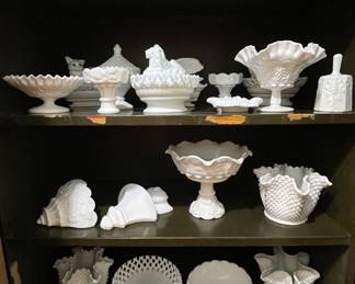 Extensive Milk Glass Collection. Photo 3 of 7.