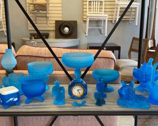 Cobalt Blue Glass Collection.