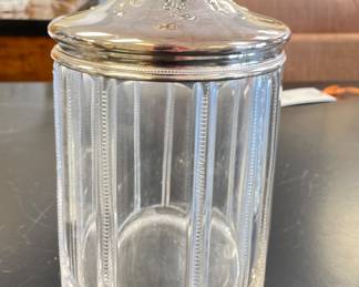 Cut Glass Jars with Silver Plate Lids. Photo 2 of 5.