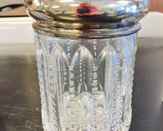 Cut Glass Jars with Silver Plate Lids. Photo 3 of 5.
