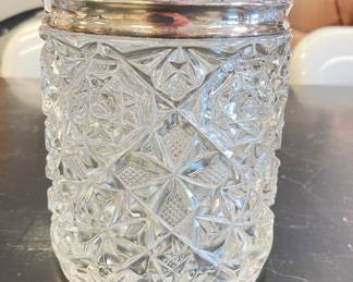Cut Glass Jars with Silver Plate Lids. Photo 4 of 5.